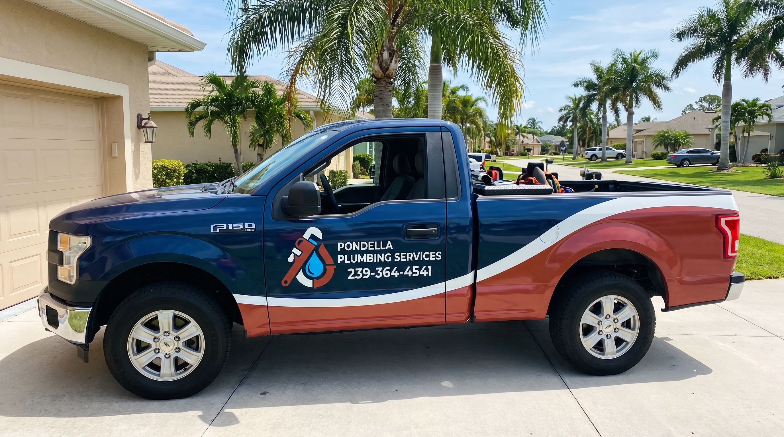 Pondella Plumbing Services technician working on plumbing in Fort Myers, FL